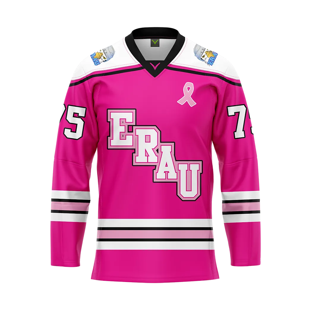 ERAU Pink Breast Cancer Awareness Custom Replica Sublimated Jersey