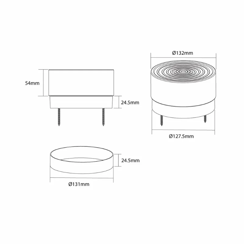 Exterior Thick Textured Glass Wall Light
