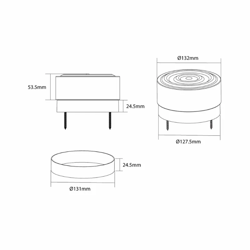 Exterior Thick Textured Glass Wall Light