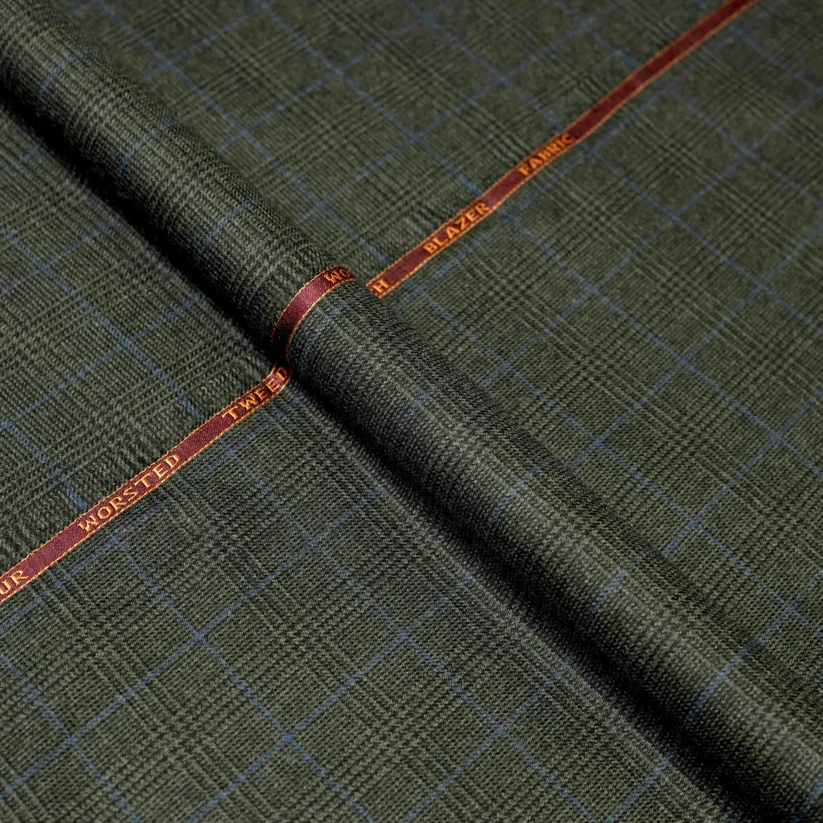 Fabric - Worsted Tweed Grey & Black Checks