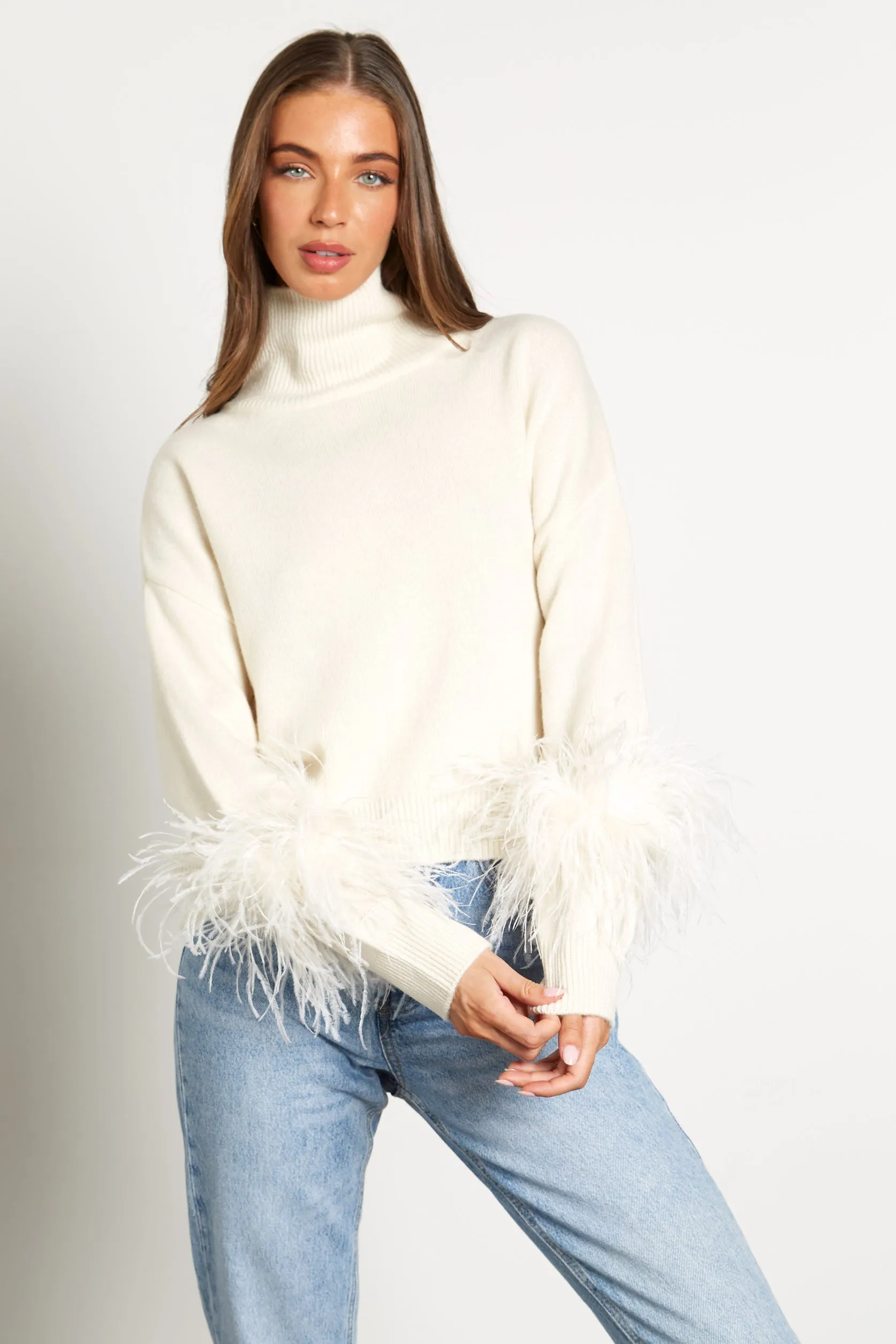 Feather Cuff Jumper