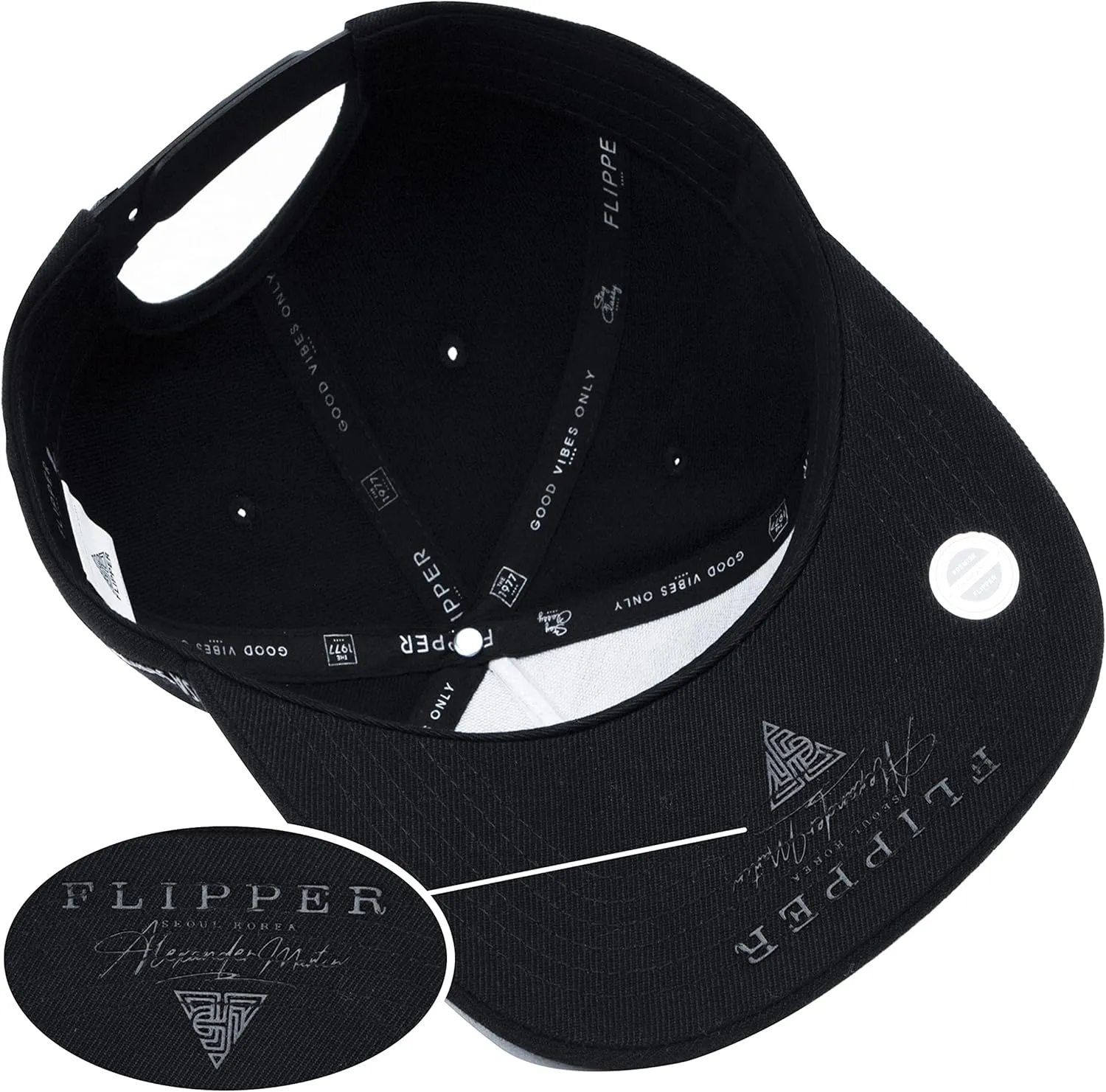 FLIPPER 3D Glossy American Flag Snapback Hat  Flat Brim Adjustable Baseball Cap for Men & Women, Patriotic USA Trucker Hat