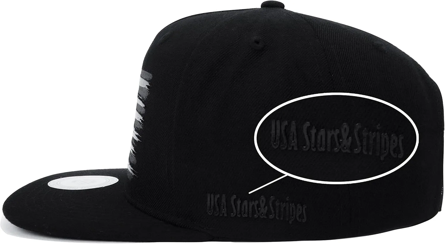 FLIPPER 3D Glossy American Flag Snapback Hat  Flat Brim Adjustable Baseball Cap for Men & Women, Patriotic USA Trucker Hat