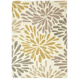 Flowerburst Rug Grey