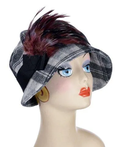 Grace Cloche Style Hat - Wool Plaid in Twilight (Sold Out!)