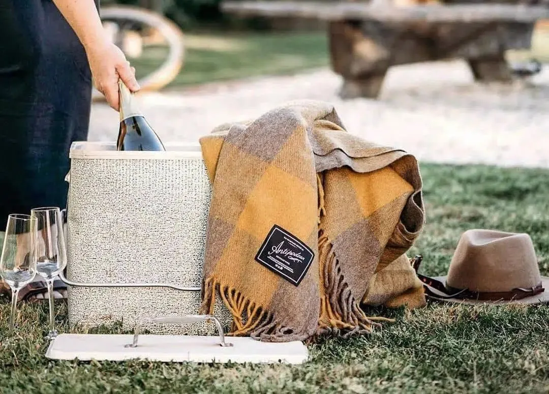Grampians Goods Co |  Recycled Wool Picnic Check Blankets - Wattleseed
