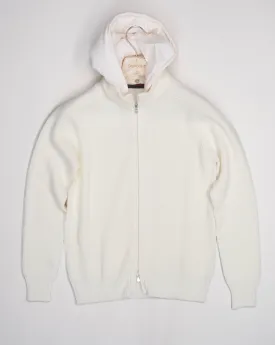Gran Sasso Rain Wool Hooded Jacket / Off White