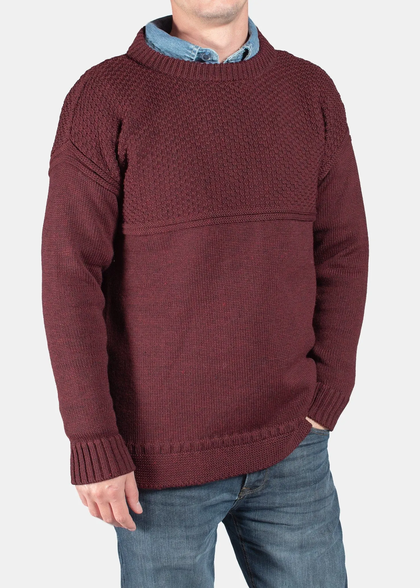 Guernsey Jumper Burgundy