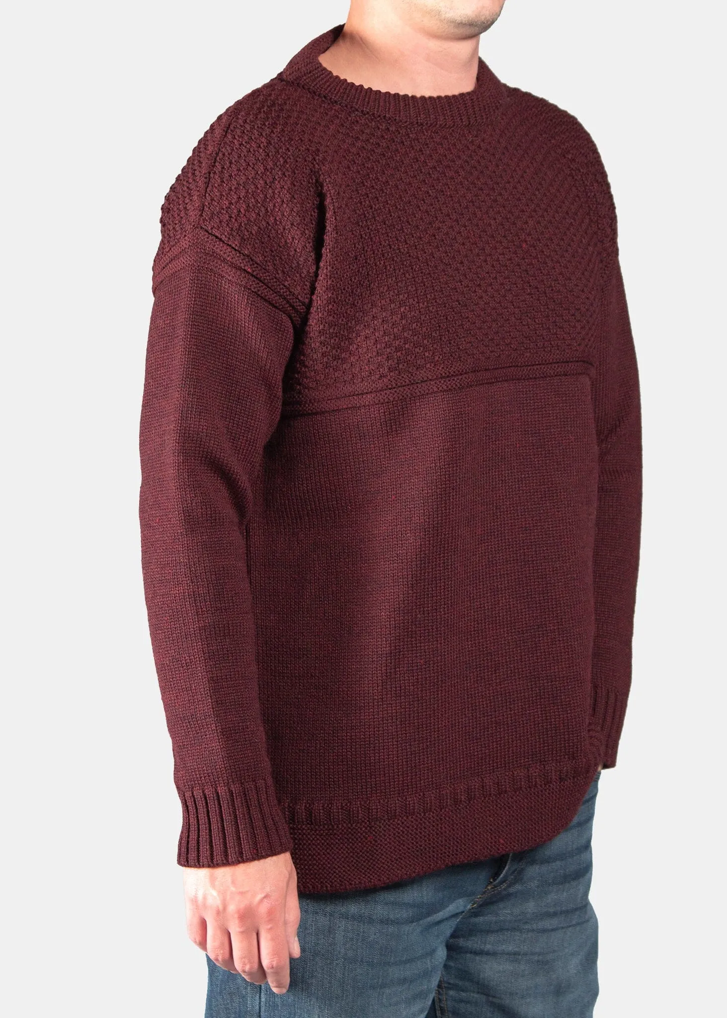 Guernsey Jumper Burgundy
