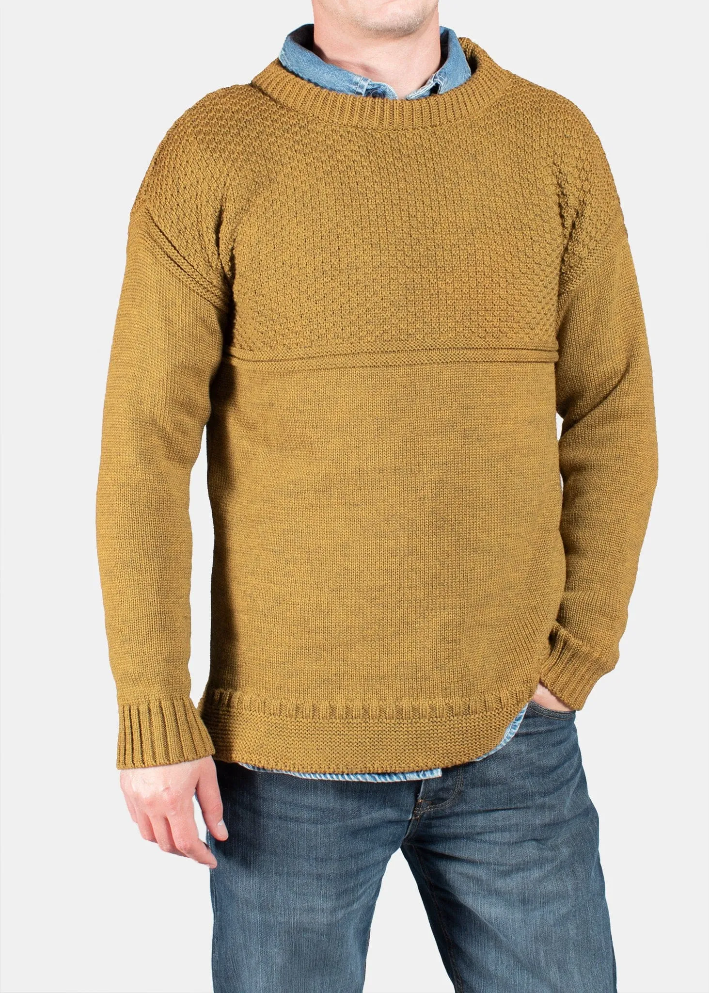 Guernsey Jumper Mustard