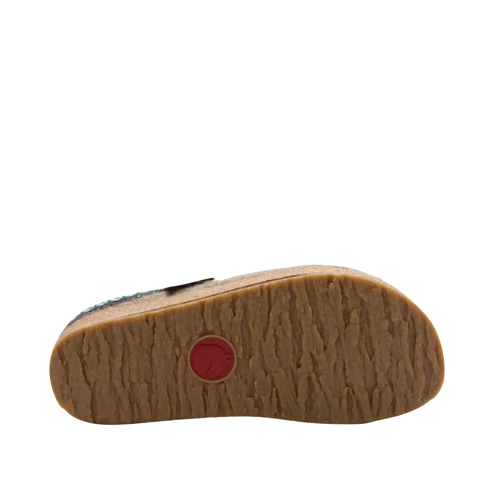 Haflinger Women's GZ Wool Clog in Earth Taupe
