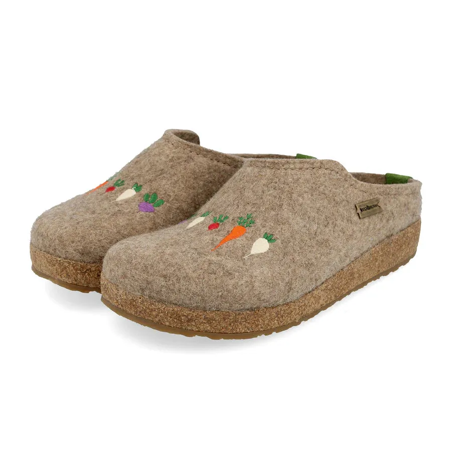 Haflinger Women's Roots Wool Clog in Earth