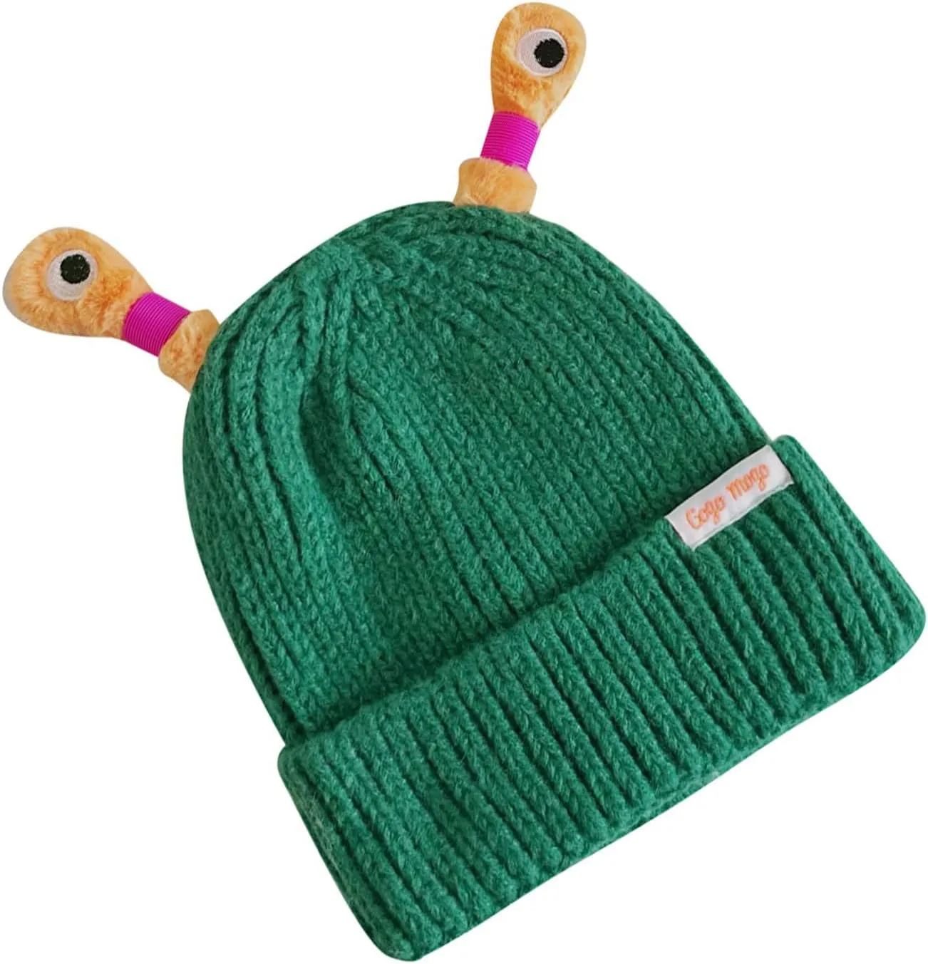 Honganda Funny Beanie Hat for Women, Glowing Monster Knitted Hat with Retractable Tentacles, Warm Winter Hat Gift for Adult