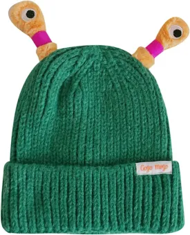 Honganda Funny Beanie Hat for Women, Glowing Monster Knitted Hat with Retractable Tentacles, Warm Winter Hat Gift for Adult