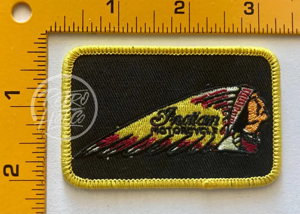Indian Motorcycle (Gold Edge Rectangle)