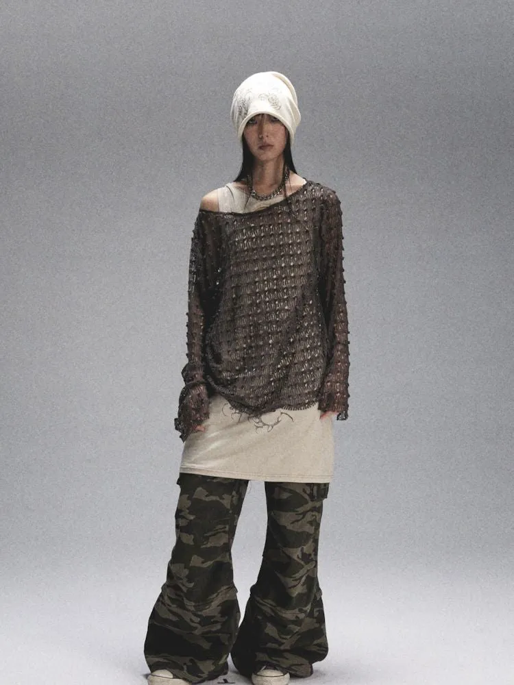 Knit Roll-Up Stacked Hat【s0000007906】