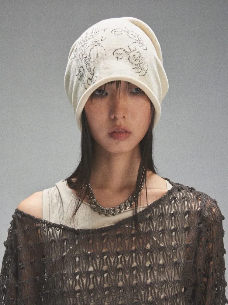 Knit Roll-Up Stacked Hat【s0000007906】