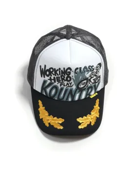 KOUNTRY RACER | Trucker Cap | White/Grey