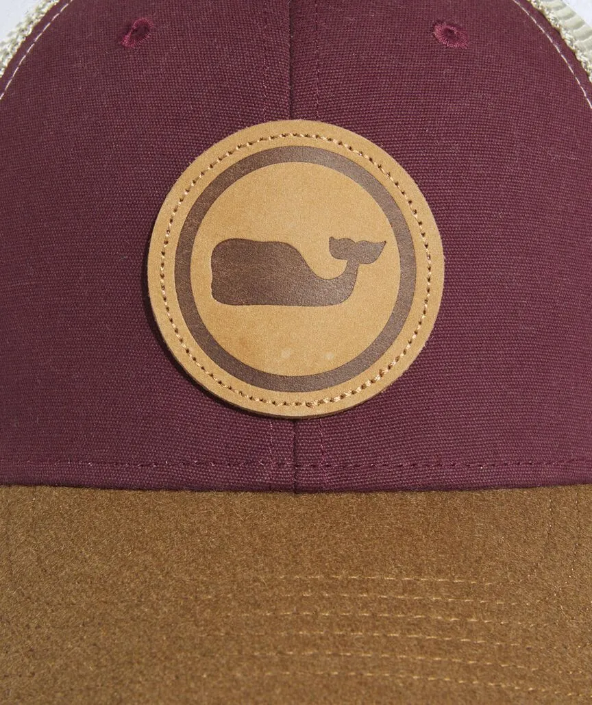 Leather Whale Dot Trucker