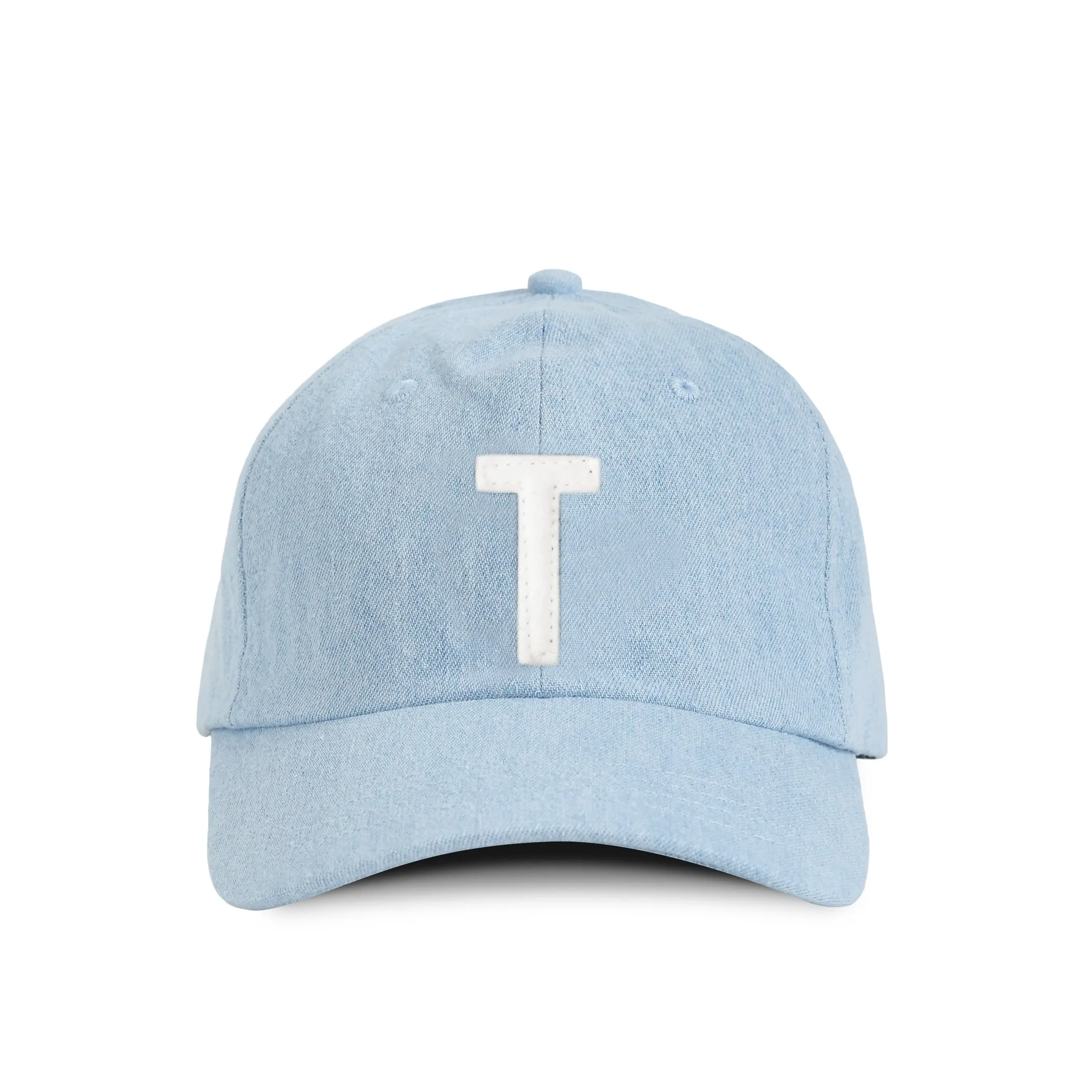 Letter T Baseball Hat Denim