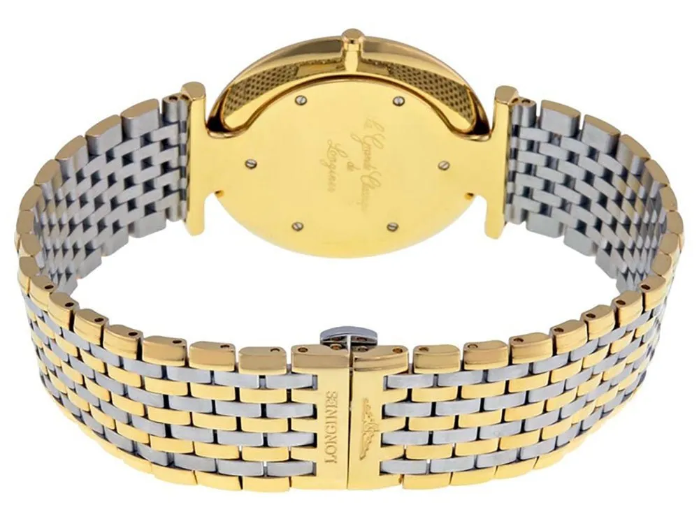 Longines La Grand Classique Yellow Gold PVD and Stainless Steel White Dial Quartz Mens Watch L4.766.2.11.7