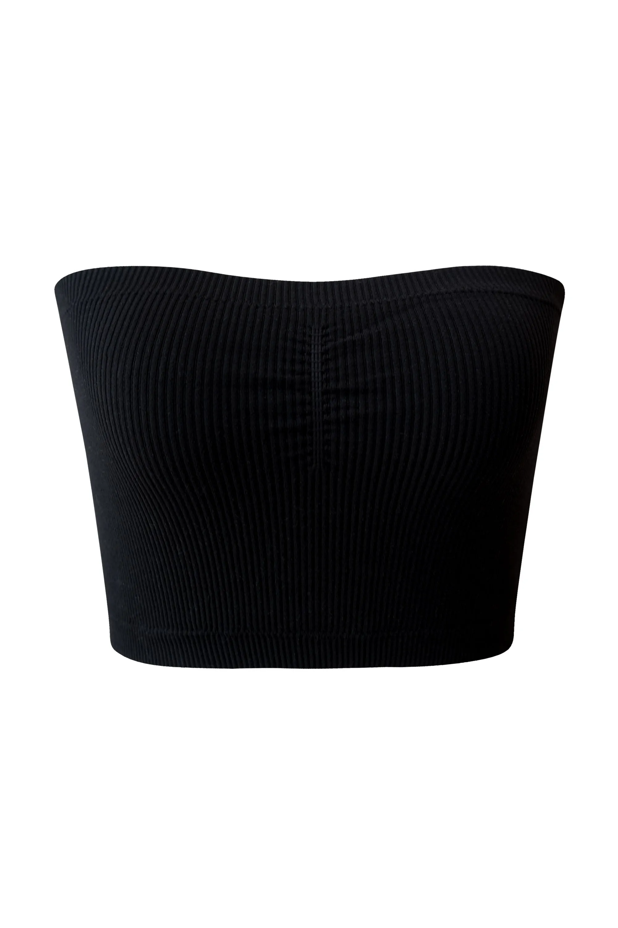 Black Cropped Tube Top by Lorraine - Stylish and Versatile