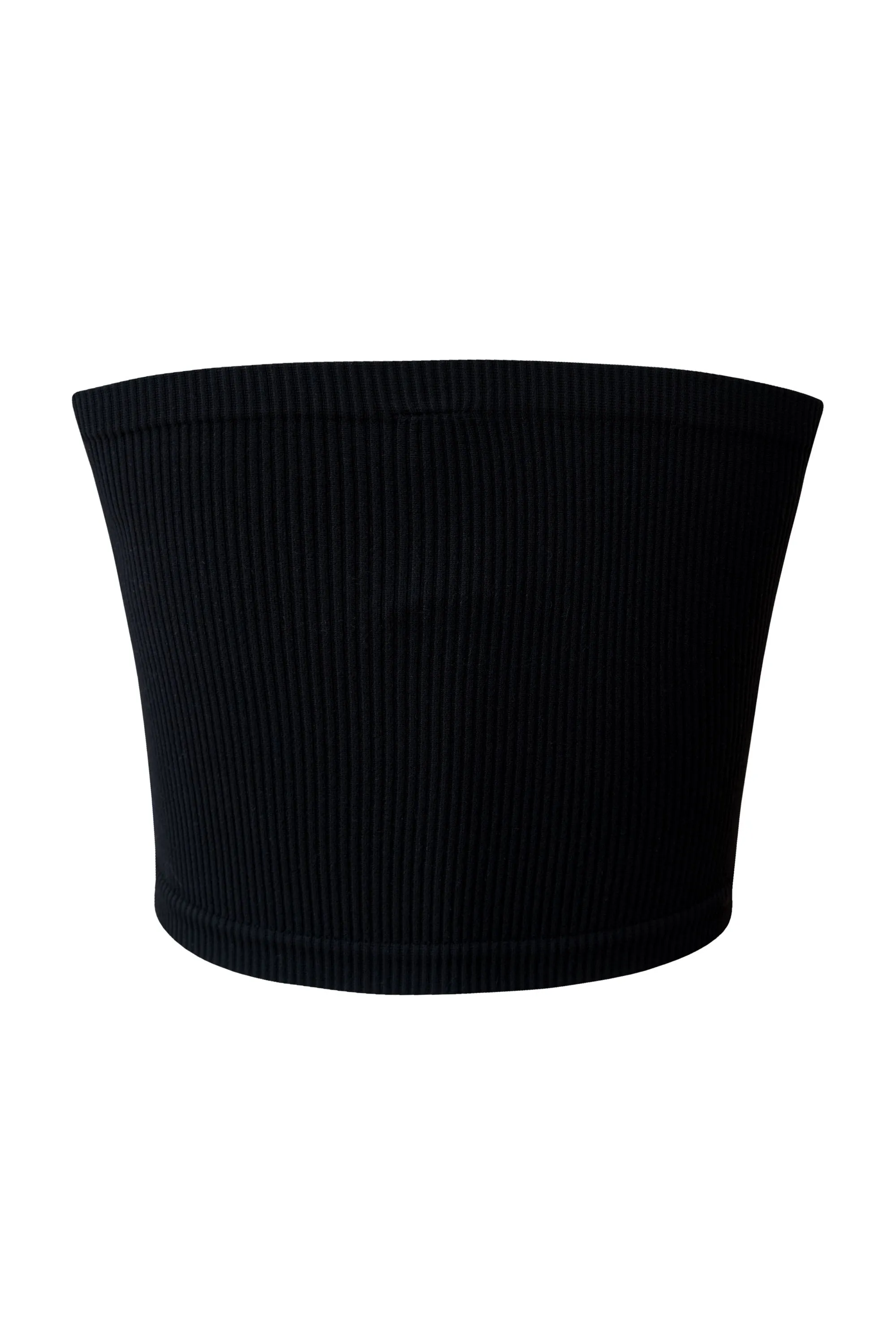 Black Cropped Tube Top by Lorraine - Stylish and Versatile