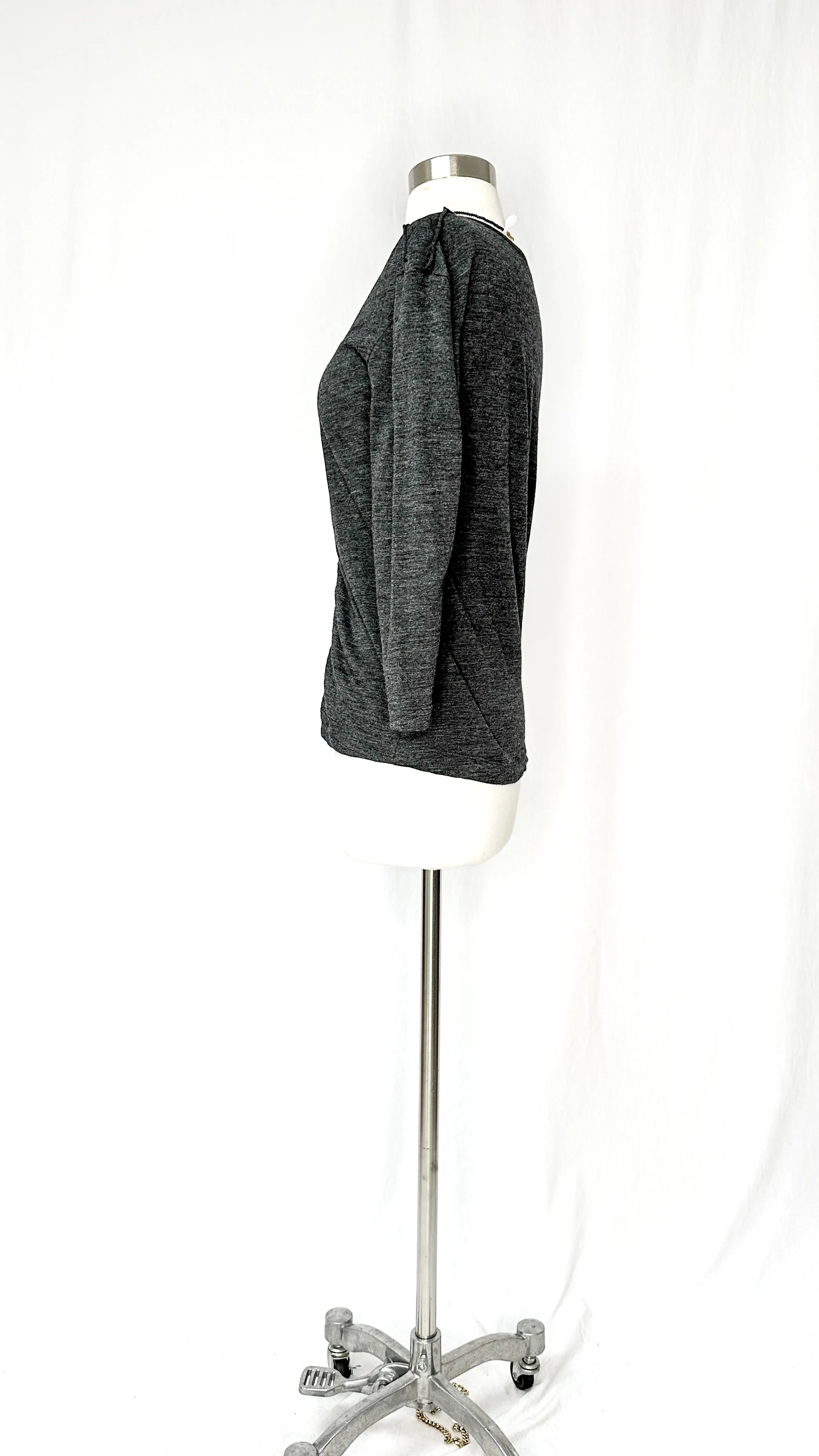Love Moschino Gray Light Merino Wool Top (2)
