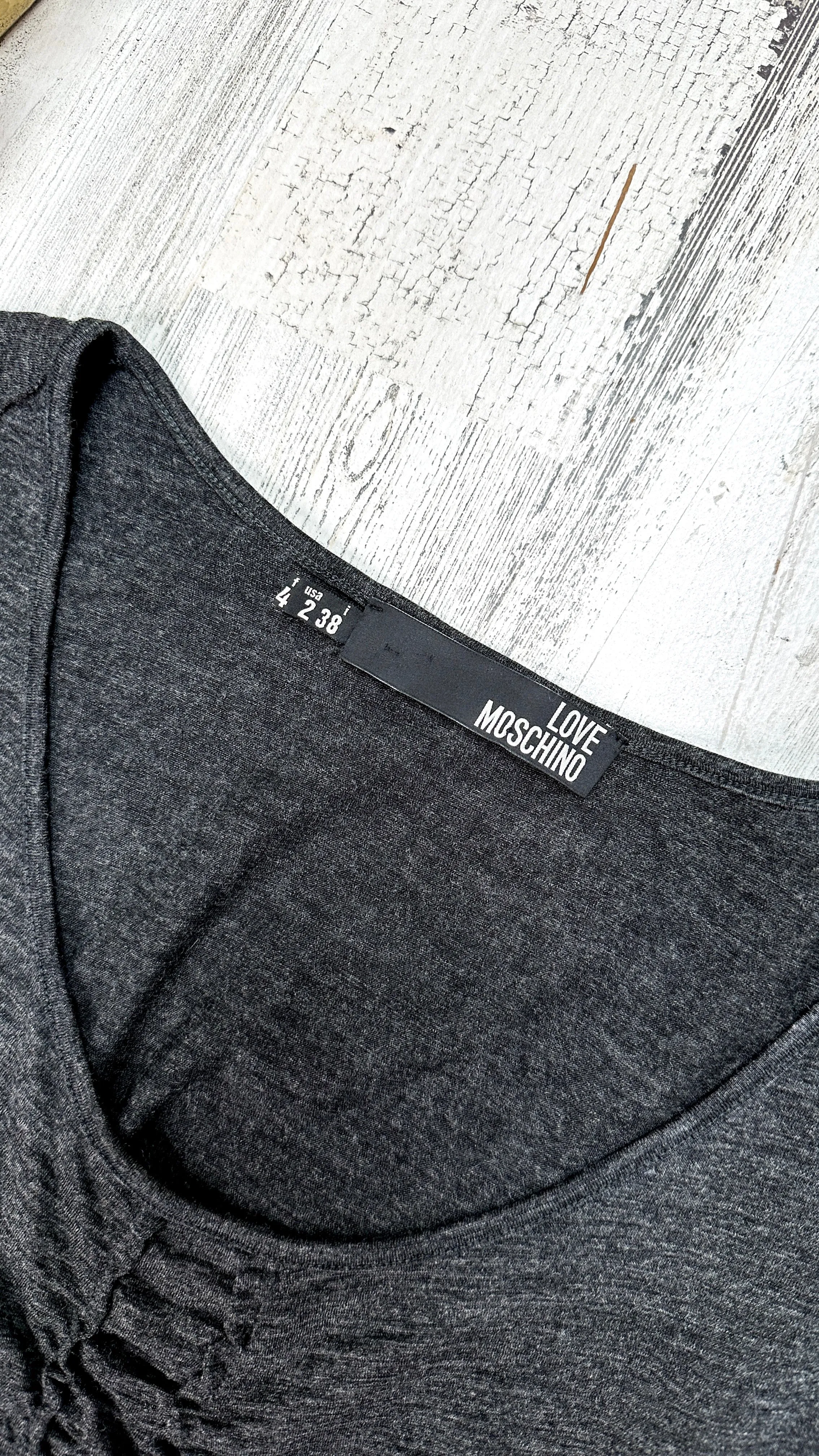 Love Moschino Gray Light Merino Wool Top (2)