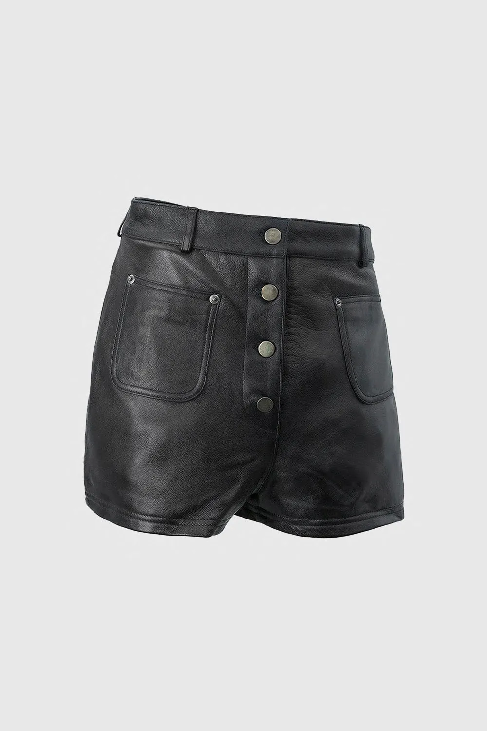Maleni Womens Leather Shorts