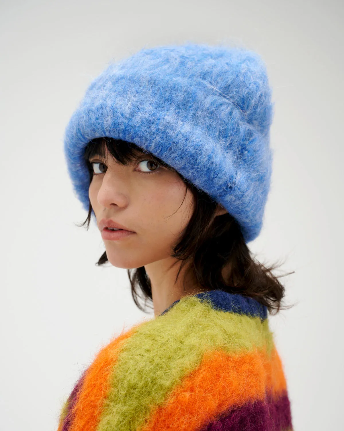 Marled Basic Beanie - Light Blue