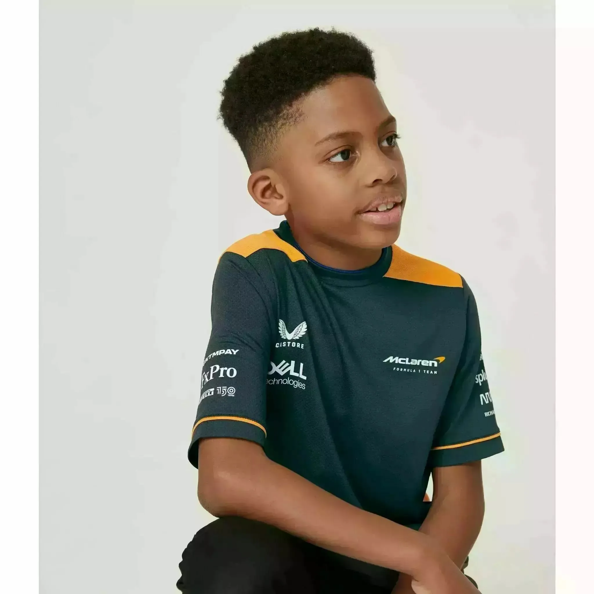 McLaren F1 Kids Replica Set Up T-Shirt- Youth Papaya/Phantom