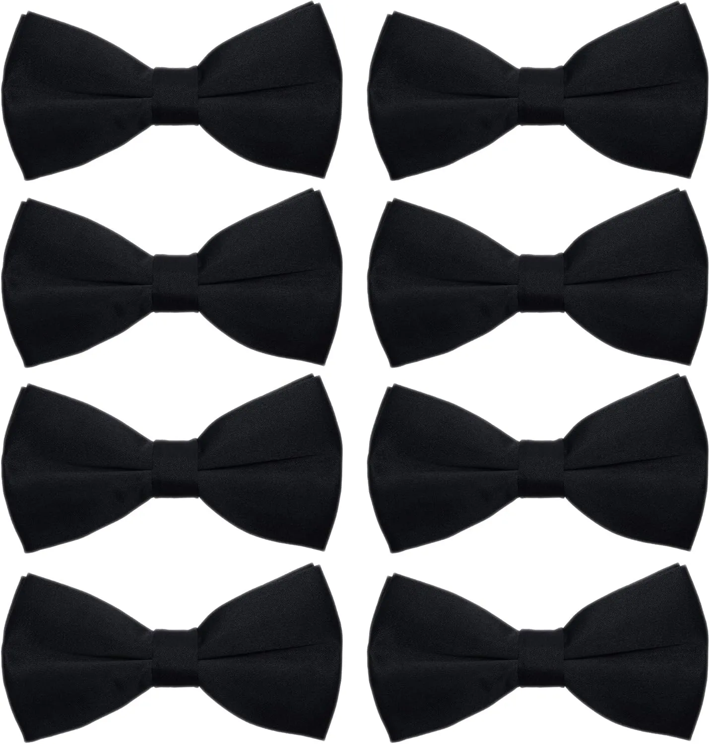 Men's Bowties Formal Satin Solid - 6/12 Pack Bow Ties Pre-tied Adjustable Ties for Men Many Colors Option in bulk