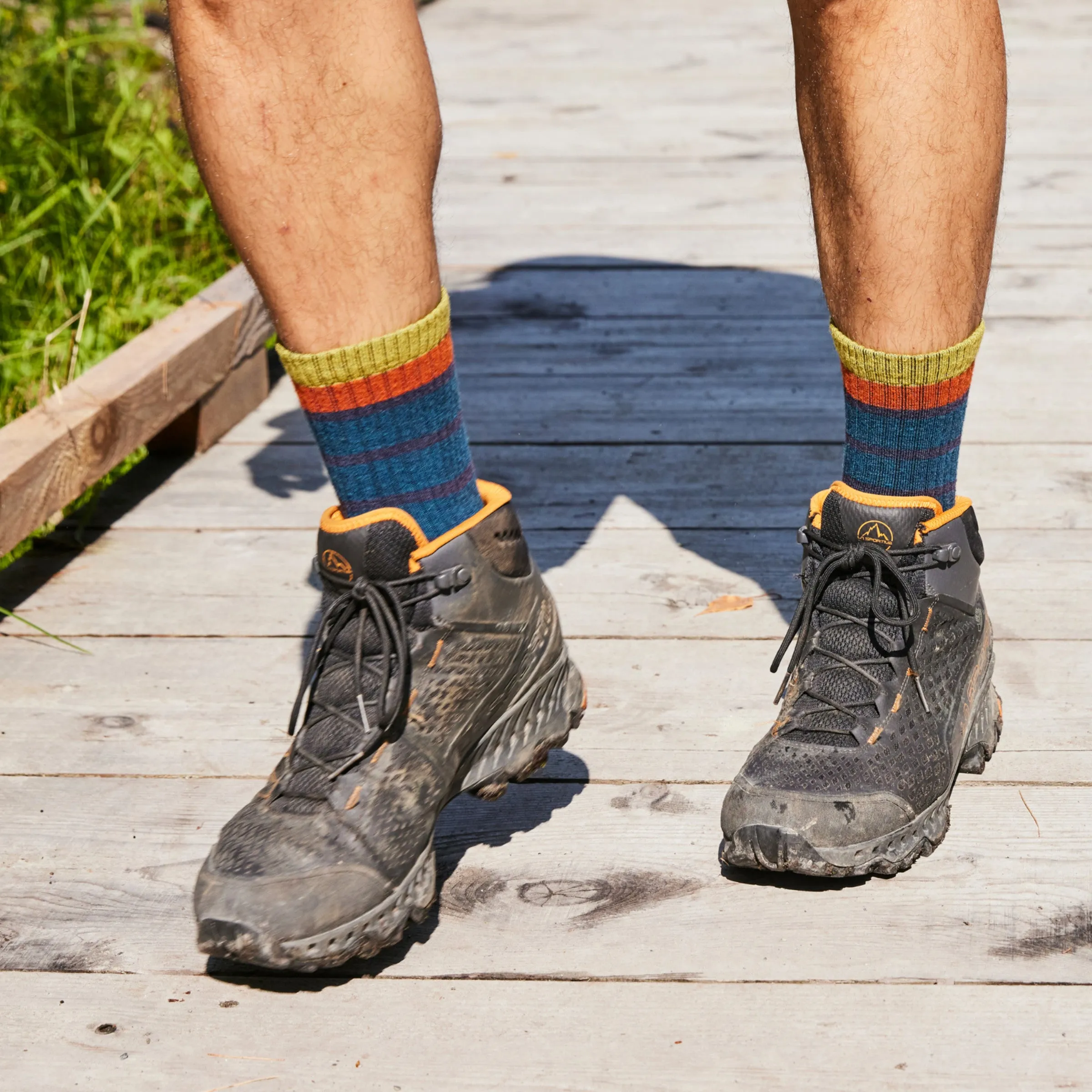 Men's Via Ferrata Micro Crew  Midweight Hiking Sock