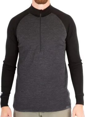 MERIWOOL Mens Base Layer 100% Merino Wool Midweight 250g Half Zip Sweater for Men