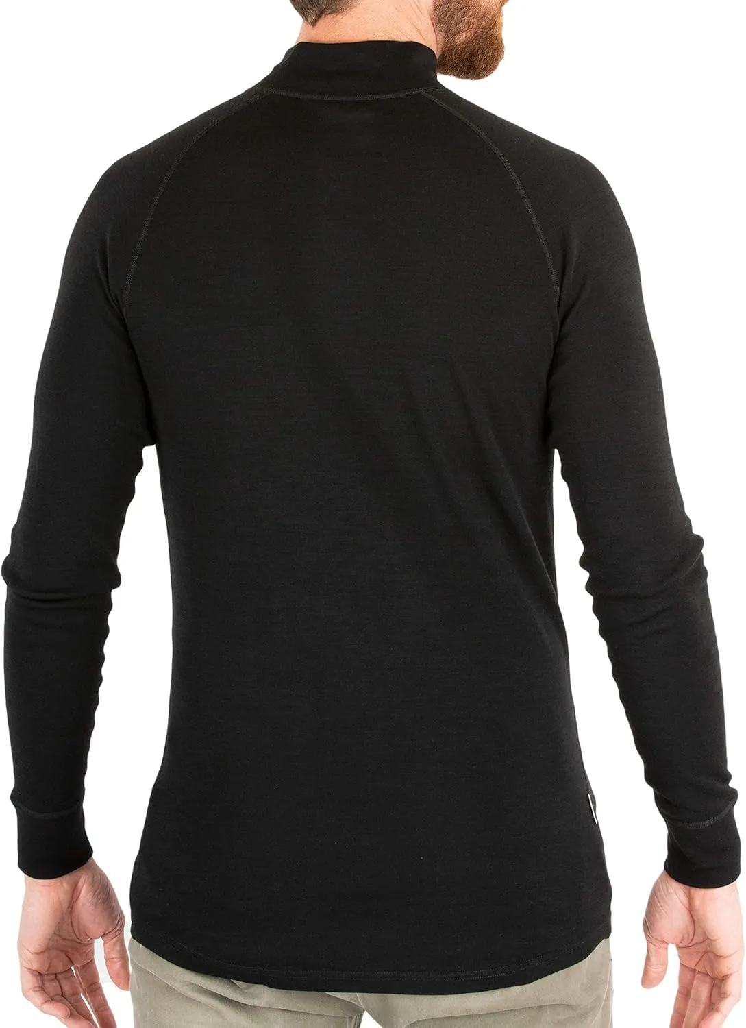 MERIWOOL Mens Base Layer 100% Merino Wool Midweight 250g Half Zip Sweater for Men