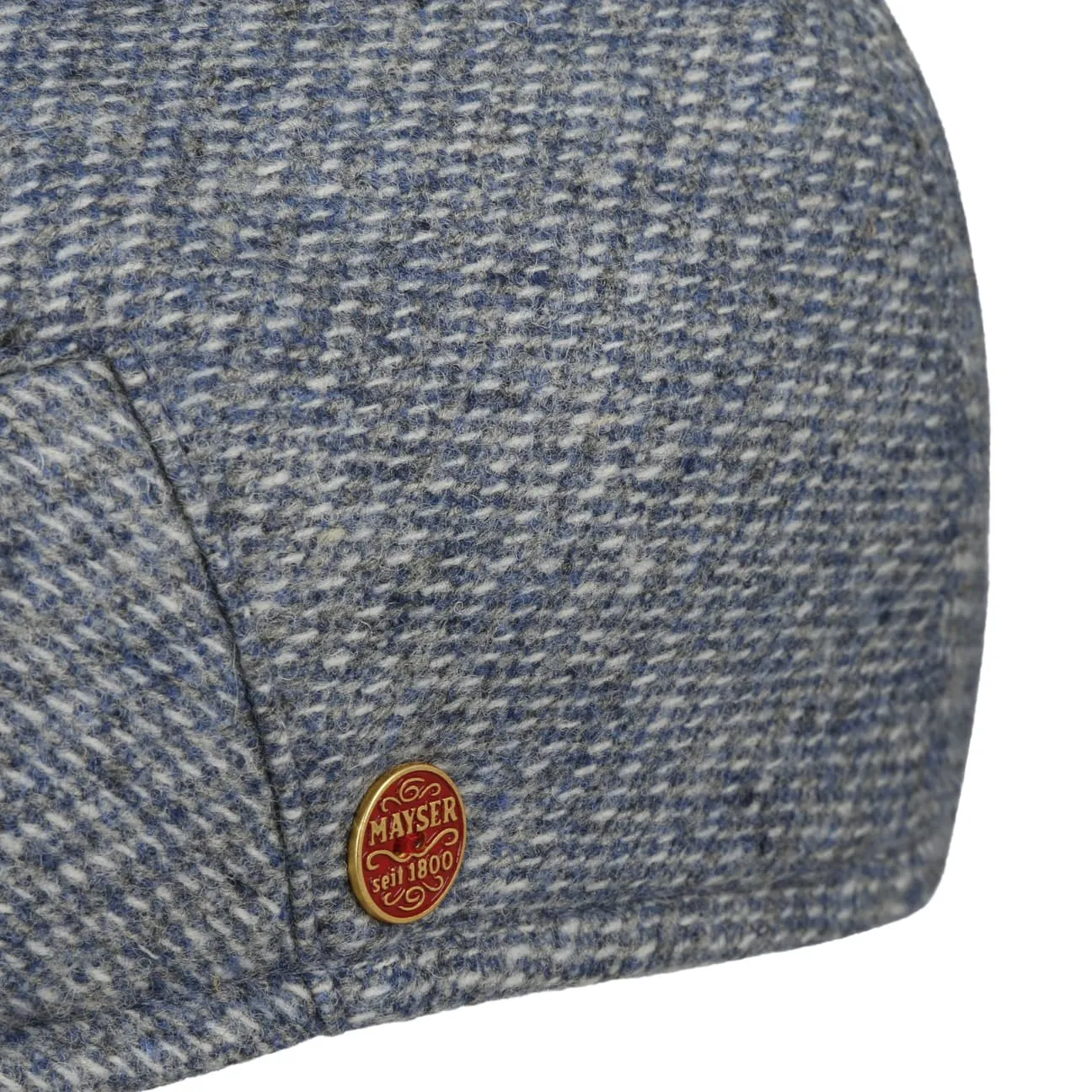 Merlino Check Flat Cap with Ear Flaps by Mayser