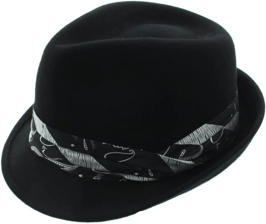 Milani The Gangsters Wool Fedora-Black