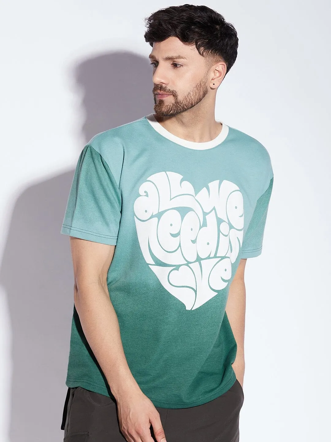 Mint Ombre Love Graphic Tshirt