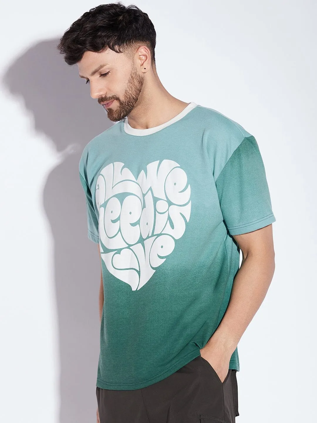 Mint Ombre Love Graphic Tshirt