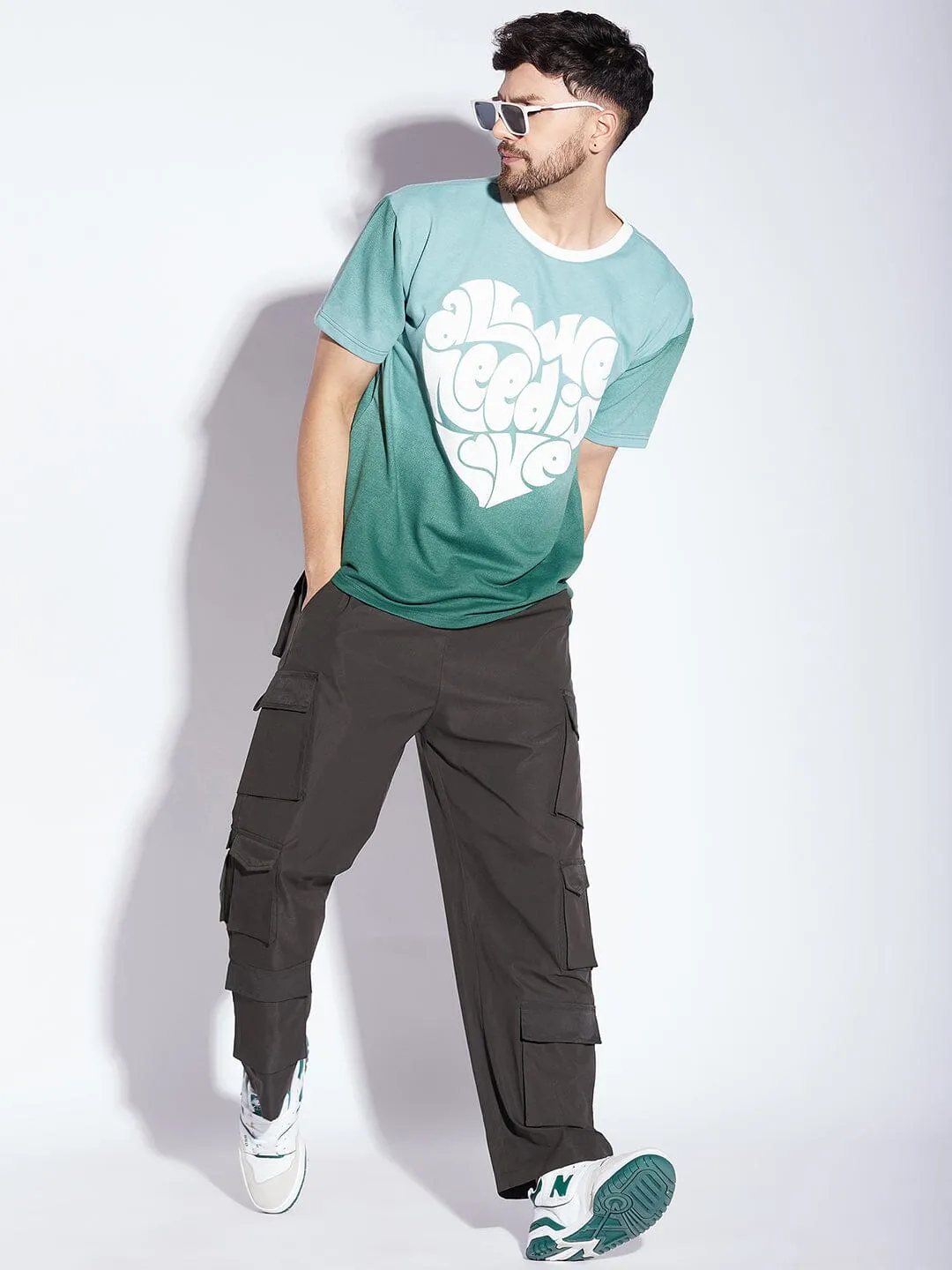 Mint Ombre Love Graphic Tshirt
