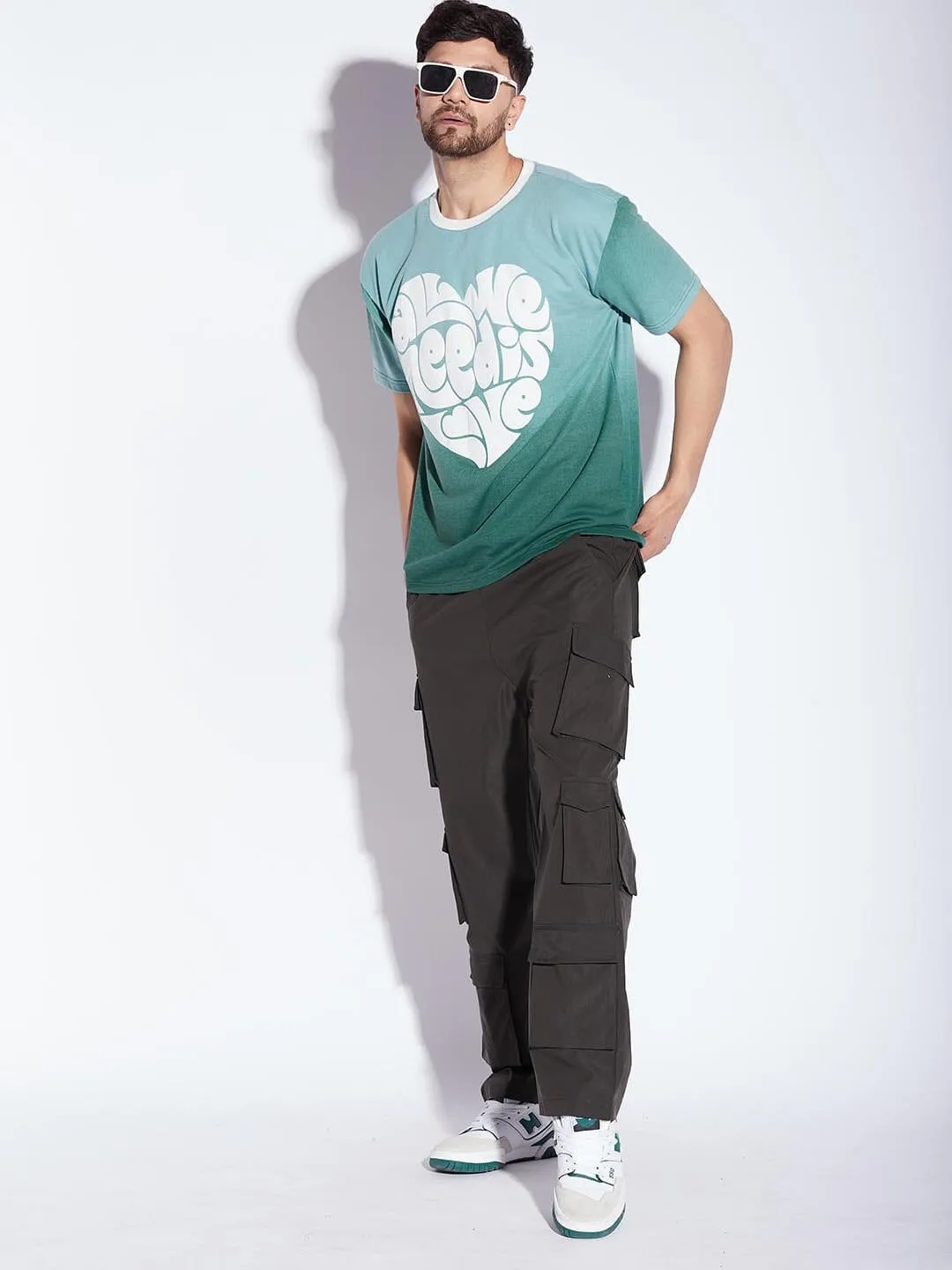 Mint Ombre Love Graphic Tshirt