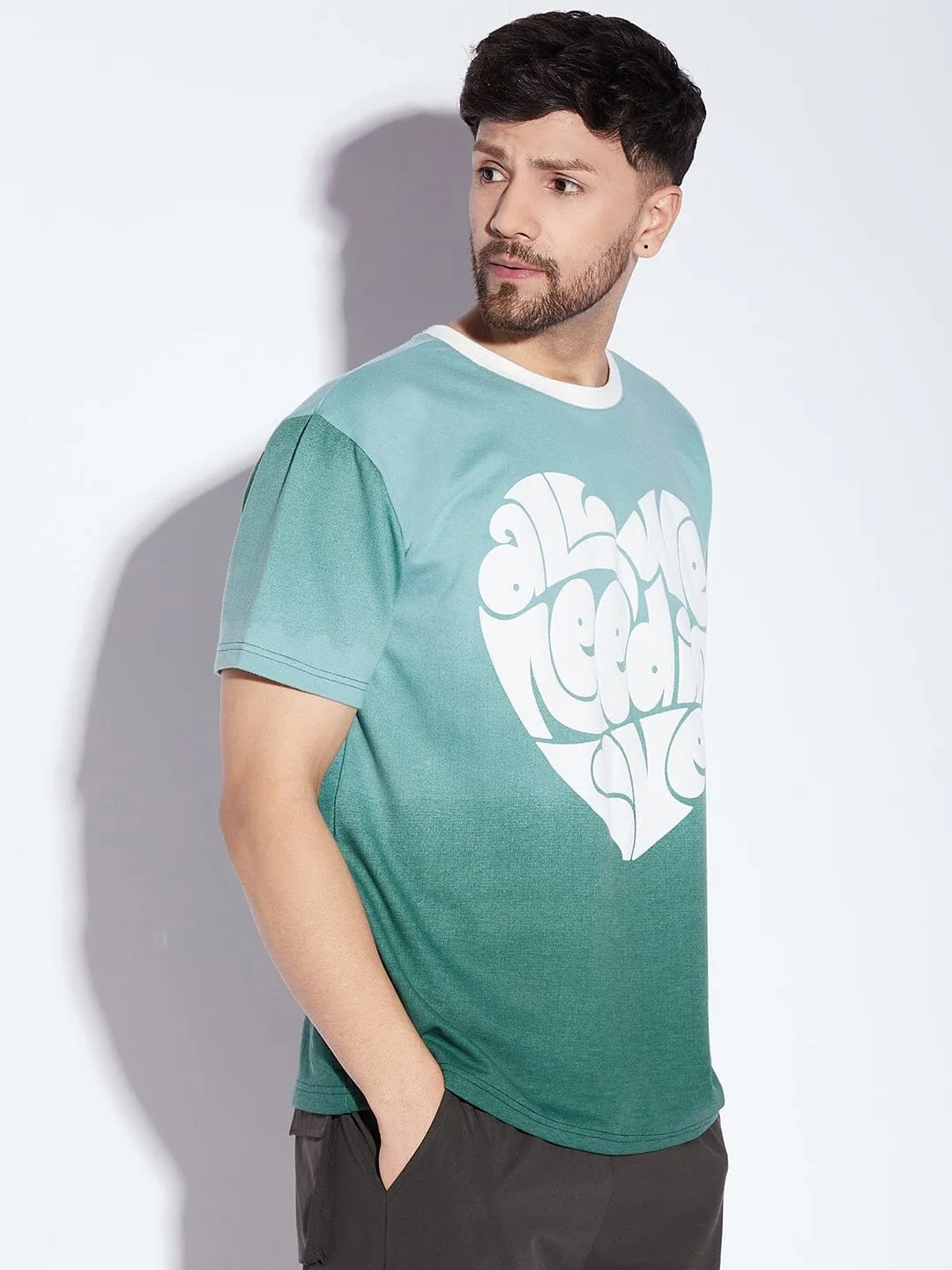 Mint Ombre Love Graphic Tshirt