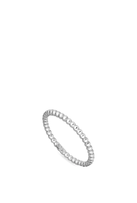 Mustard Dot Ring Band, Silver