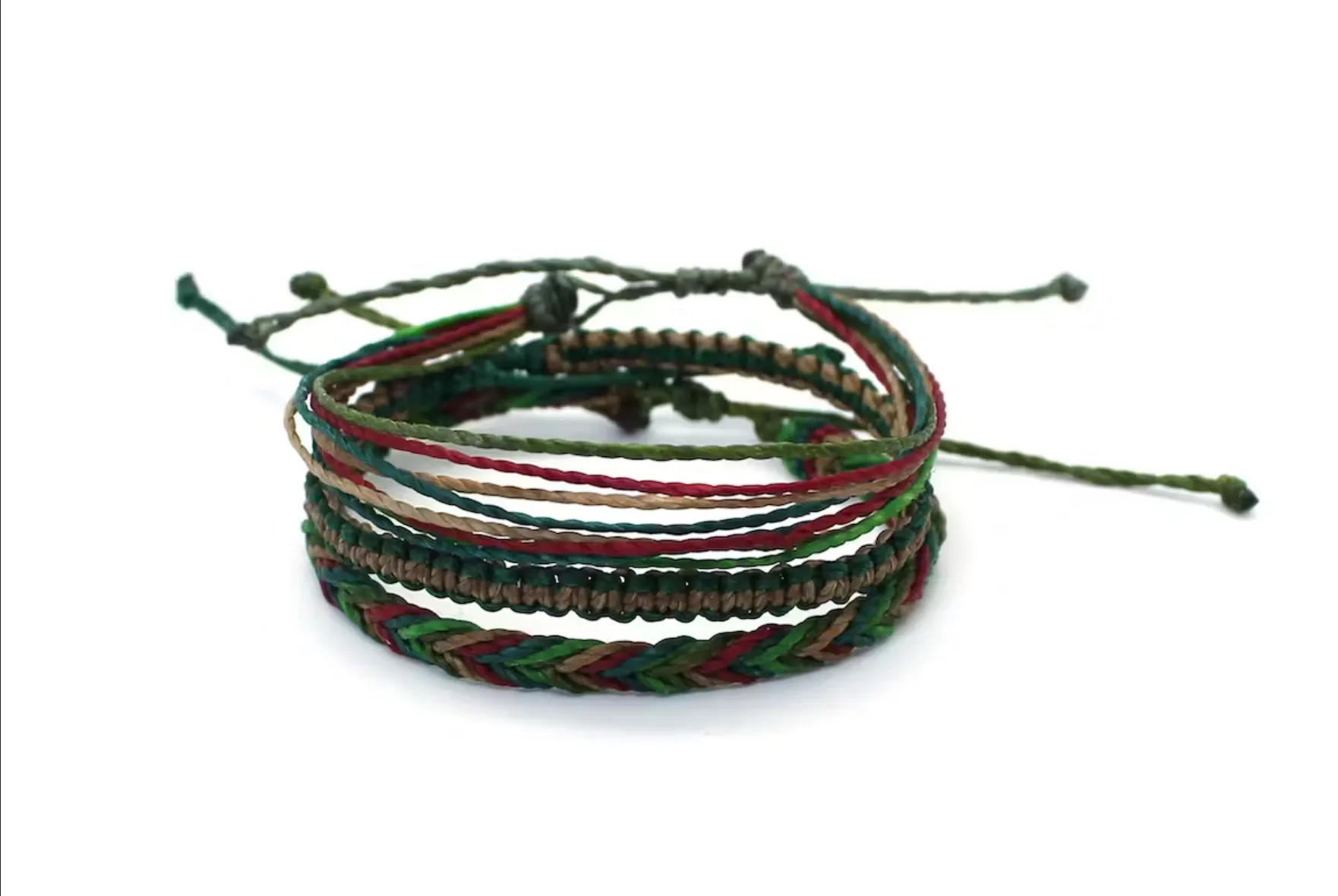 nature stacking Armband Makramee, verschiedene Styles