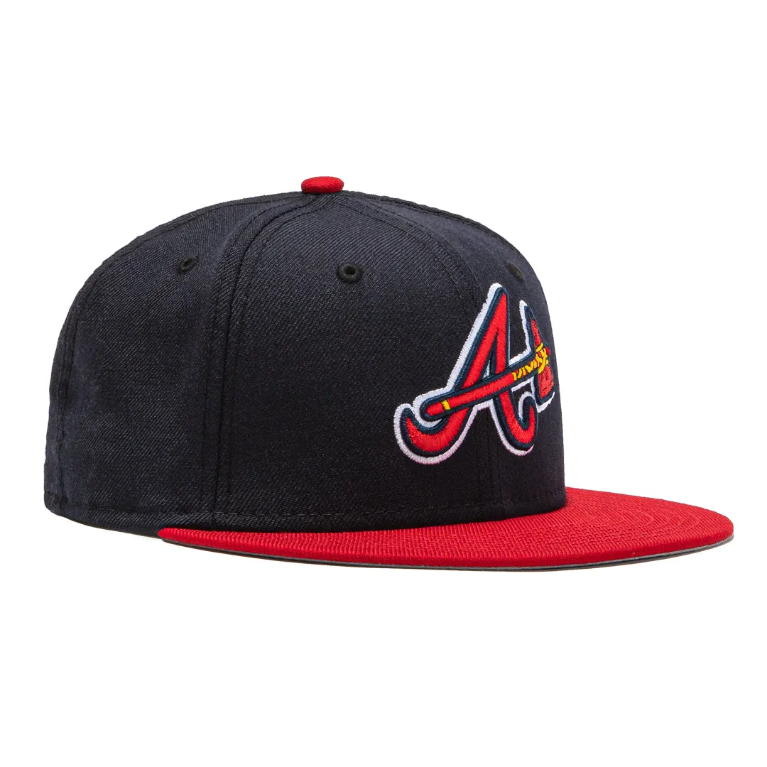 New Era 59Fifty Retro On-Field Atlanta Braves Alternate Hat - Navy, Red