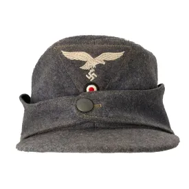 Original German Luftwaffe M43 Einheitsmütze Wool Field Cap - Unissued