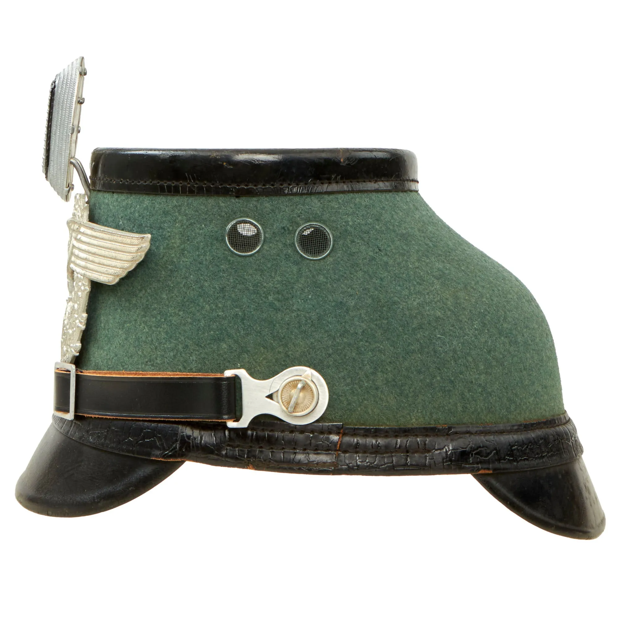 Original German WWII 1937 Dated Metropolitan Police Shako by Hans Römer with Kassel Police Marking - size 57