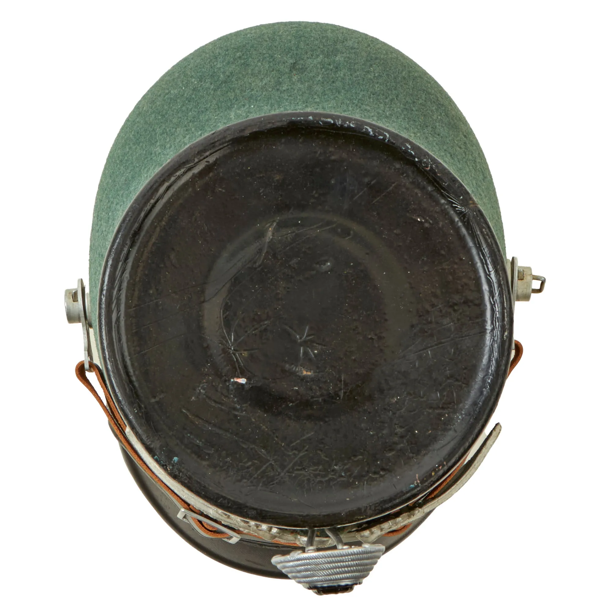Original German WWII 1937 Dated Metropolitan Police Shako by Hans Römer with Kassel Police Marking - size 57