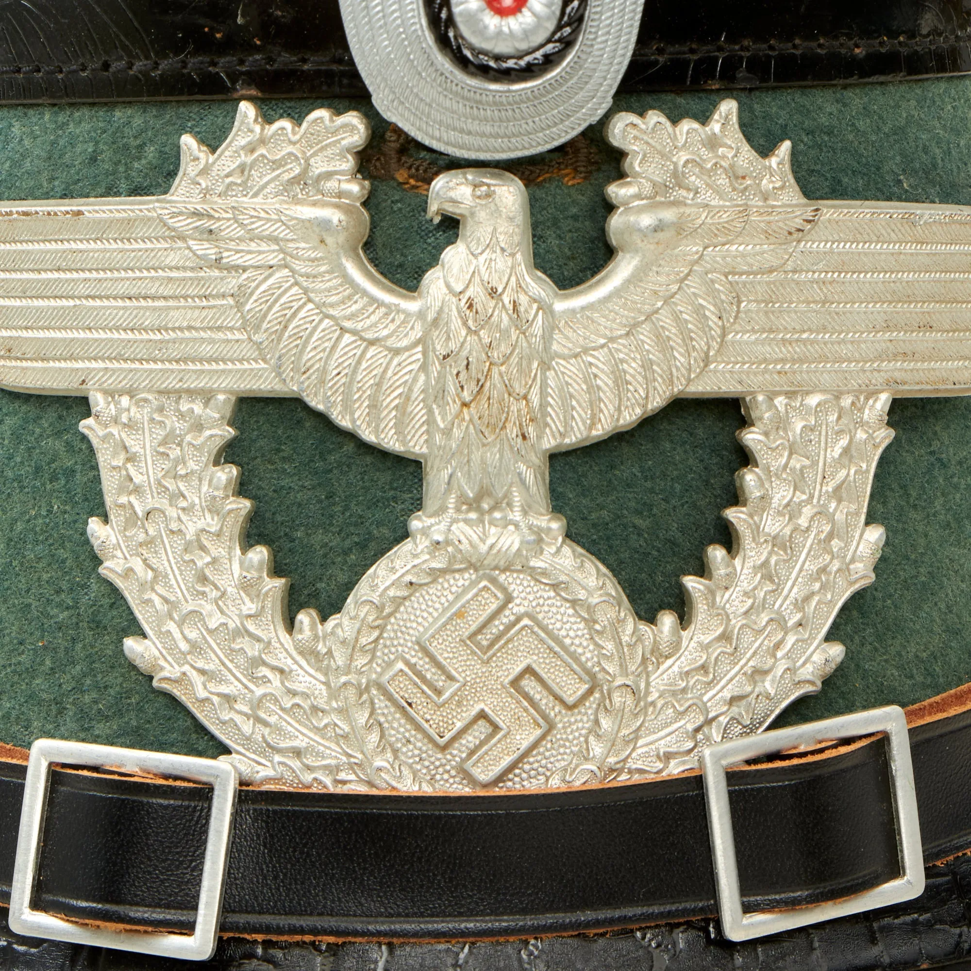 Original German WWII 1937 Dated Metropolitan Police Shako by Hans Römer with Kassel Police Marking - size 57